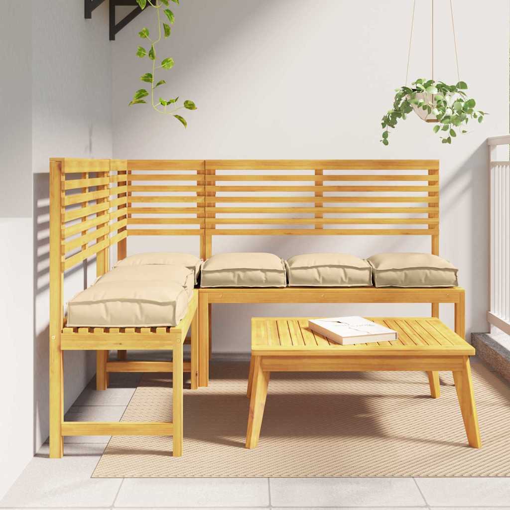 Kudde 6 pcs Beige 40 x 40 x 8 cm Oxford Tyg