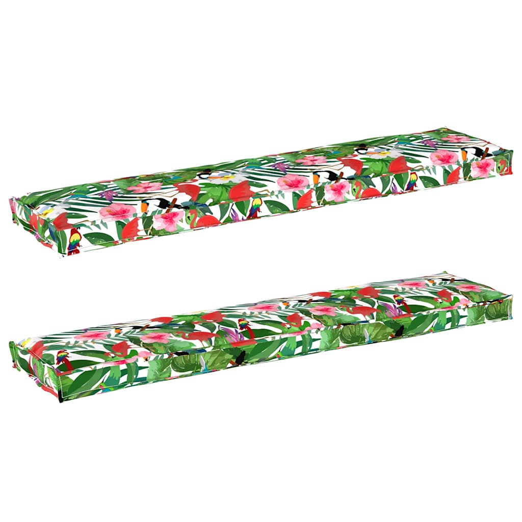 Pallkuddset 2 pcs Tropisk djungel 180 x 40 x 8 cm Oxford Tyg