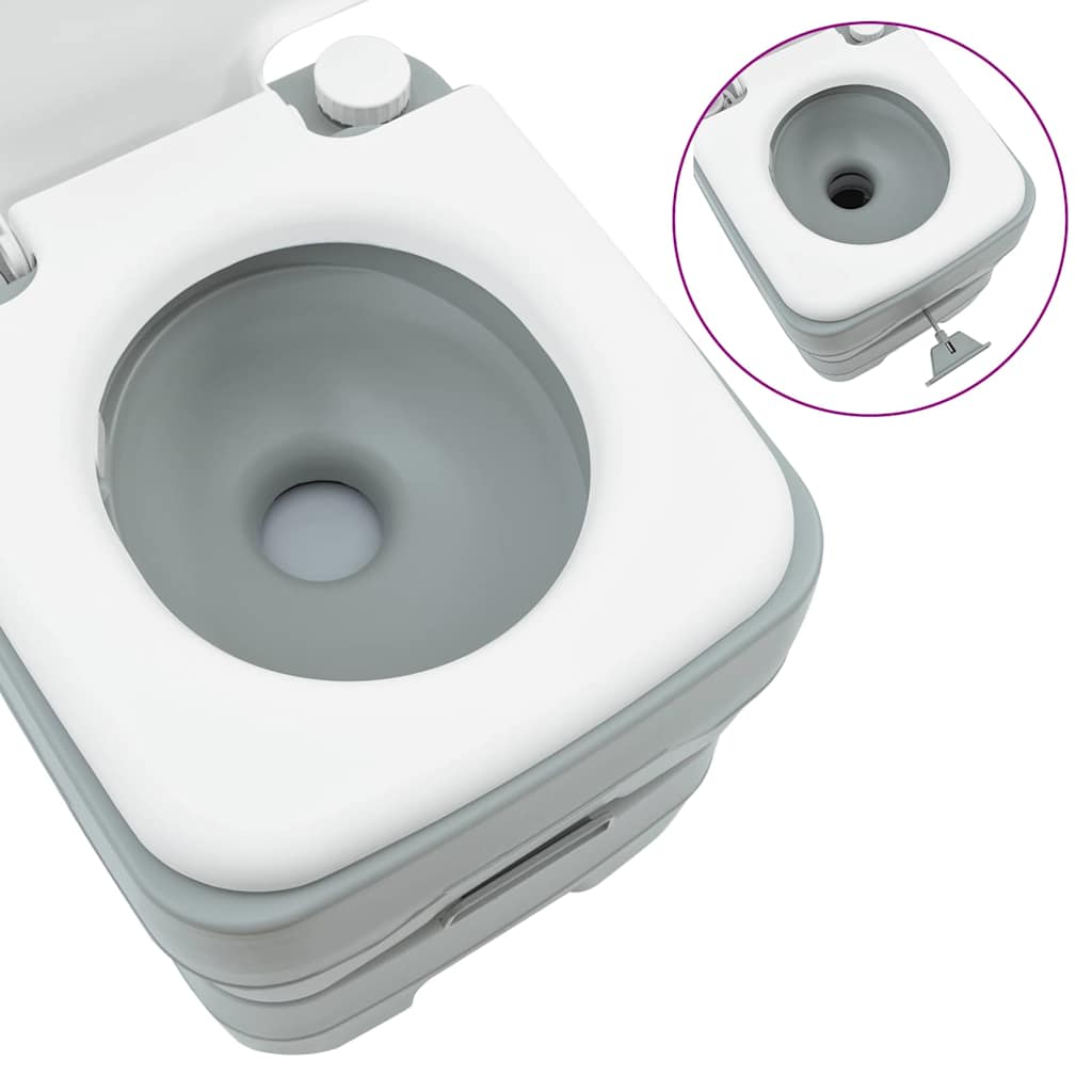 Campingtoalett Grå 41,5 x 36,5 x 42 cm Högdensitetspolyeten
