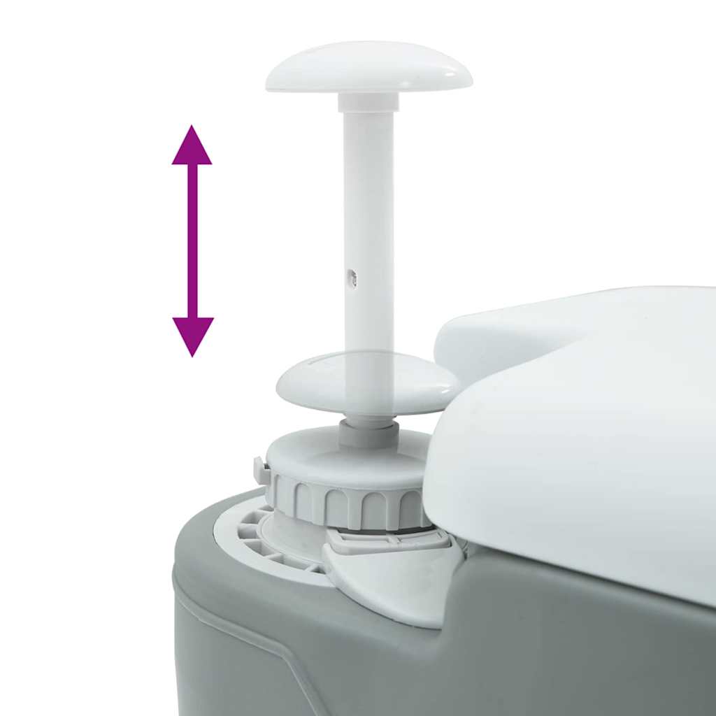 Campingtoalett Grå 41,5 x 36,5 x 42 cm Högdensitetspolyeten