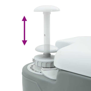 Campingtoalett Grå 41,5 x 36,5 x 42 cm Högdensitetspolyeten