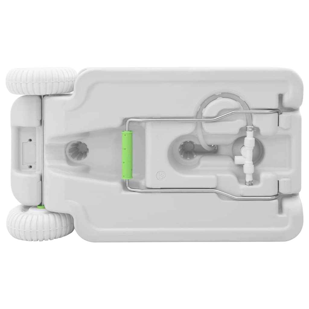 Camping Handtvättställ med Hjul Grå 72 x 42 x 103 cm