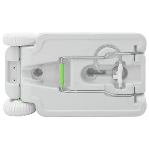 Camping Handtvättställ med Hjul Grå 72 x 42 x 103 cm