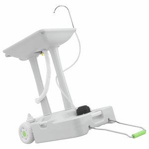 Camping Handtvättställ med Hjul Grå 72 x 42 x 103 cm