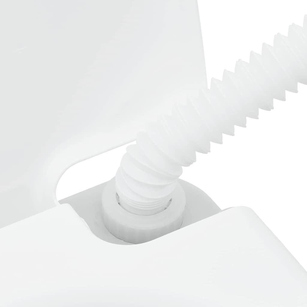 Camping Toalettsats 2 pcs Grå och Vit Högdensitetspolyeten