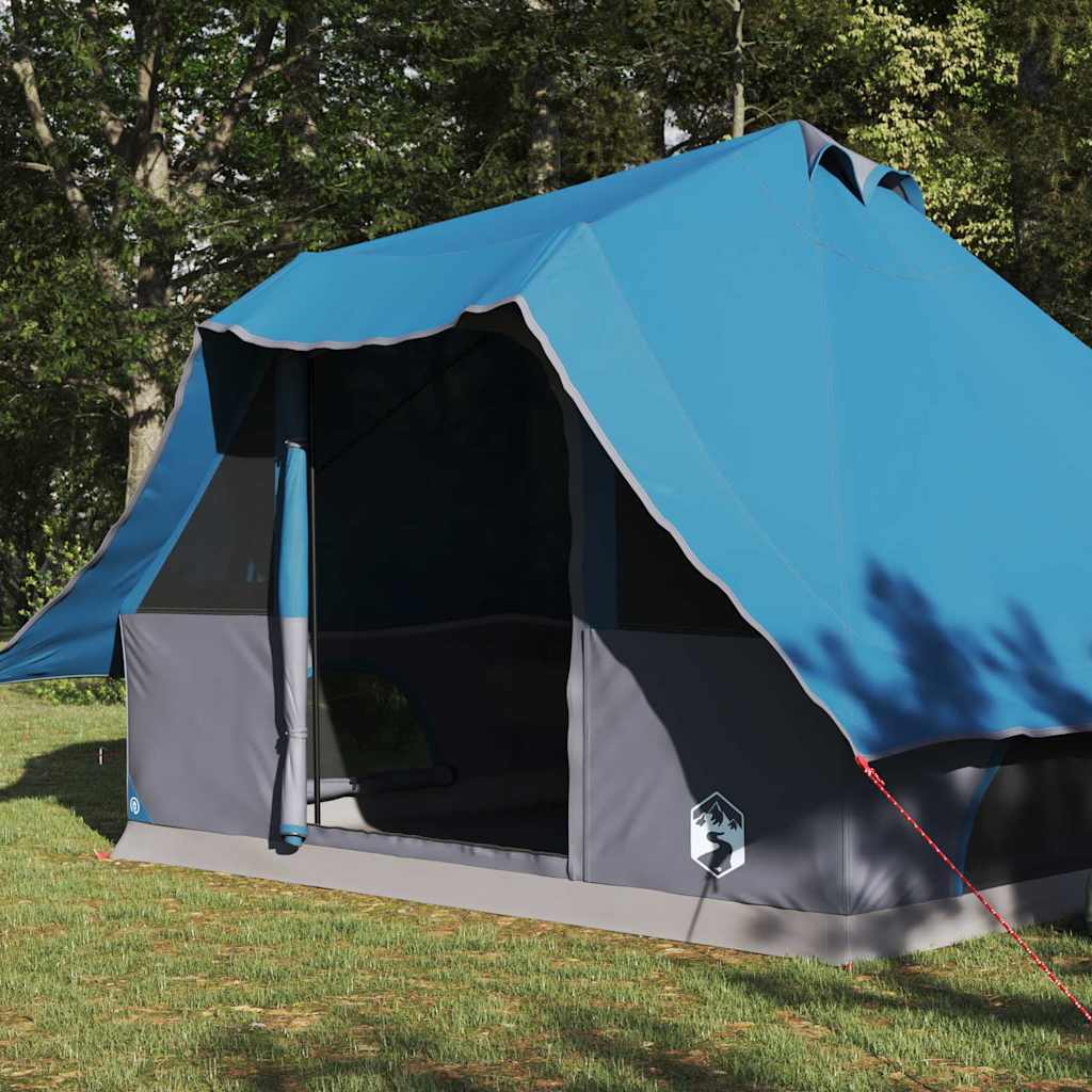 Tipi Tält med tak med lagring Blå 358 x 296 x 258 cm taffeta