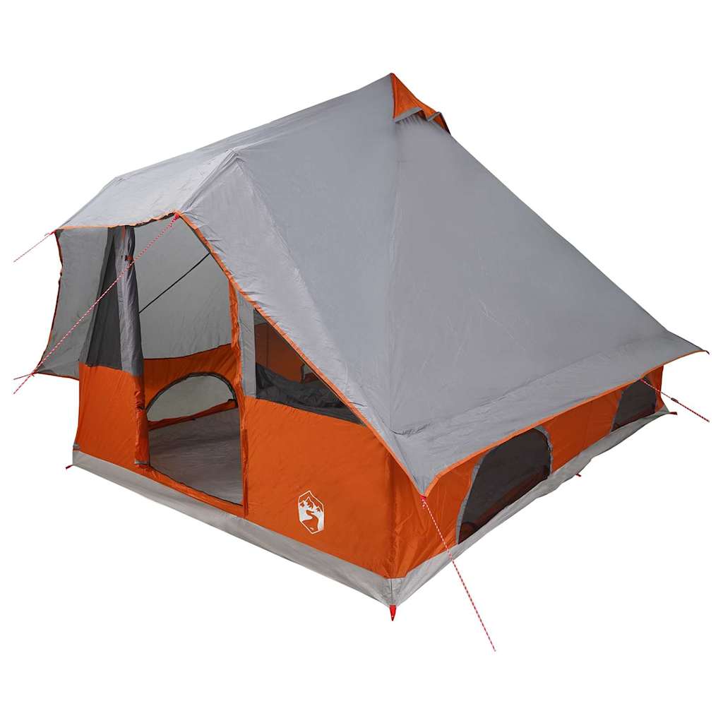 Tipi Tält med tak Grå och orange 358 x 296 x 258 cm taffeta