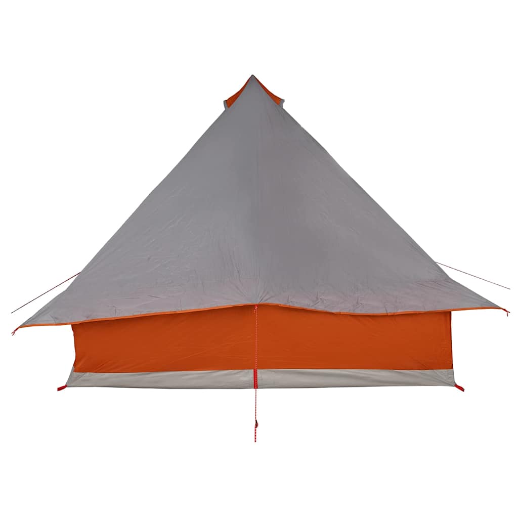Tipi Tält med tak Grå och orange 358 x 296 x 258 cm taffeta