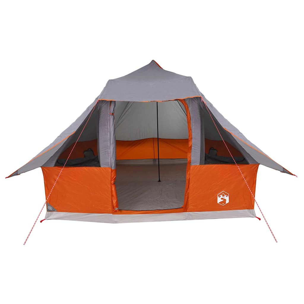Tipi Tält med tak Grå och orange 358 x 296 x 258 cm taffeta