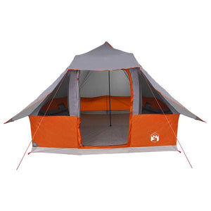 Tipi Tält med tak Grå och orange 358 x 296 x 258 cm taffeta
