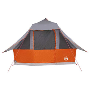 Tipi Tält med tak Grå och orange 358 x 296 x 258 cm taffeta