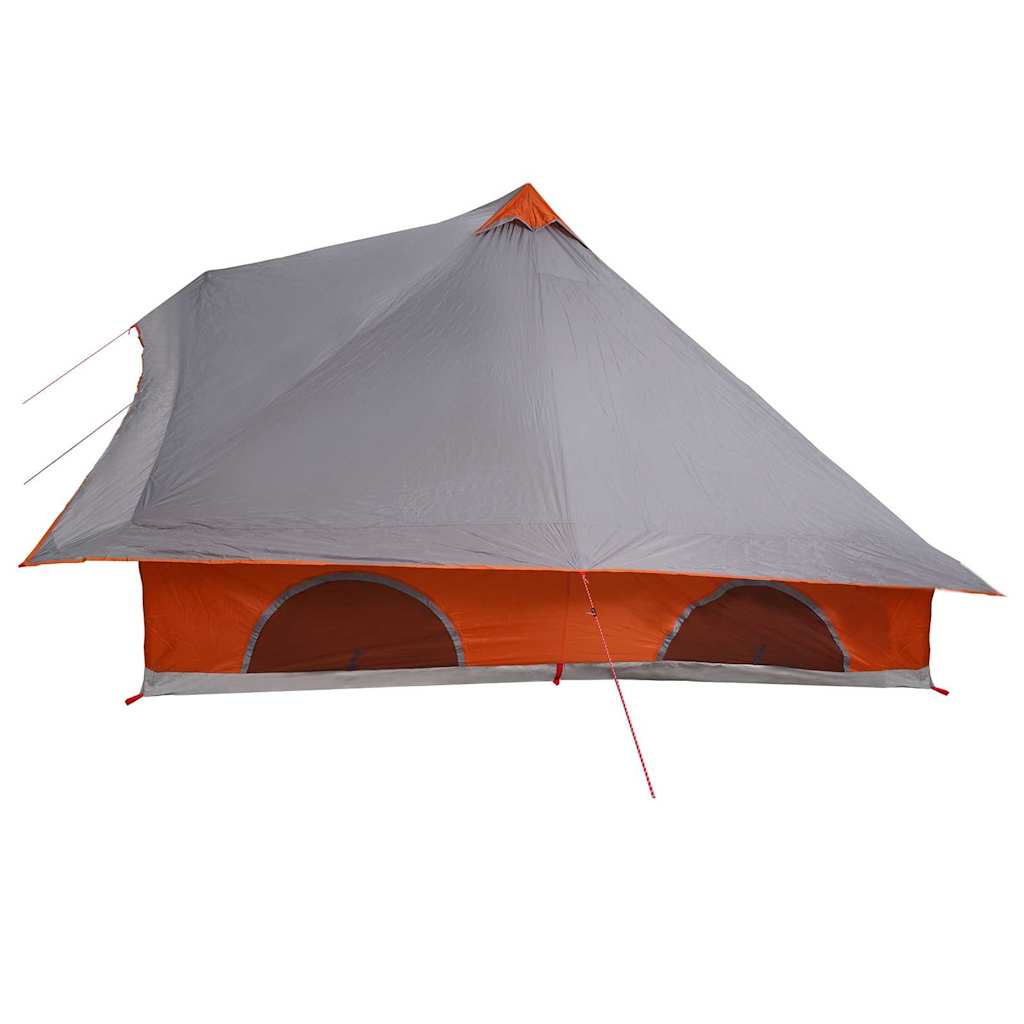 Tipi Tält med tak Grå och orange 358 x 296 x 258 cm taffeta