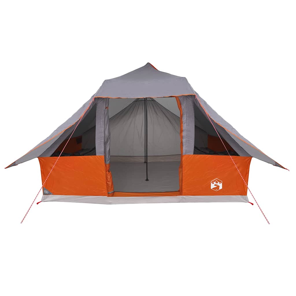 Tipi Tält med tak Grå och orange 364 x 281 x 257 cm taffeta