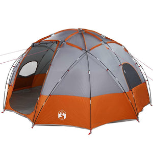 Campingtält med tak Grå och orange 475 x 475 x 235 cm Polyester