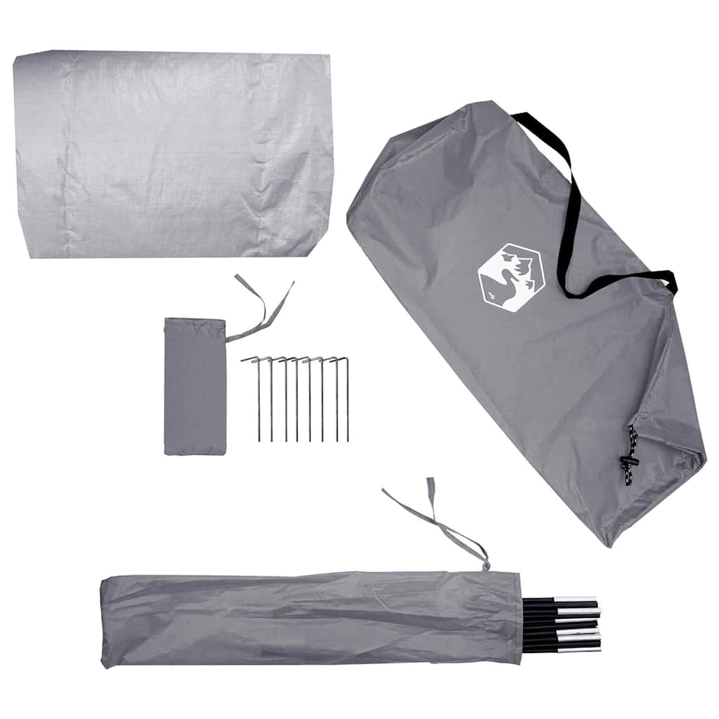 Cykelförrådstält med tak Grå och orange 218 x 156 x 180 cm