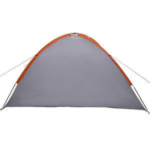 Campingtält med tak Grå och orange 308 x 268 x 130 cm Polyester