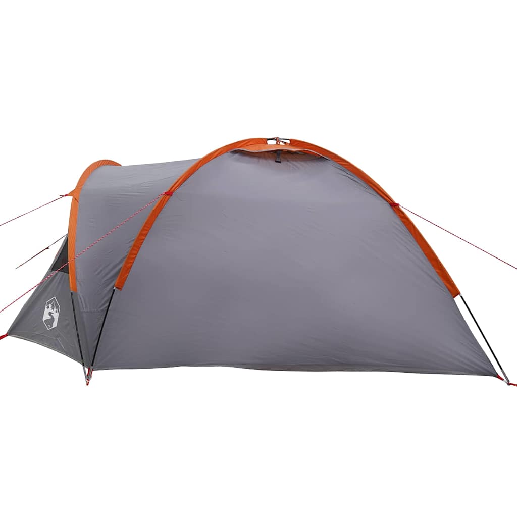 Campingtält med tak Grå och orange 308 x 268 x 130 cm Polyester
