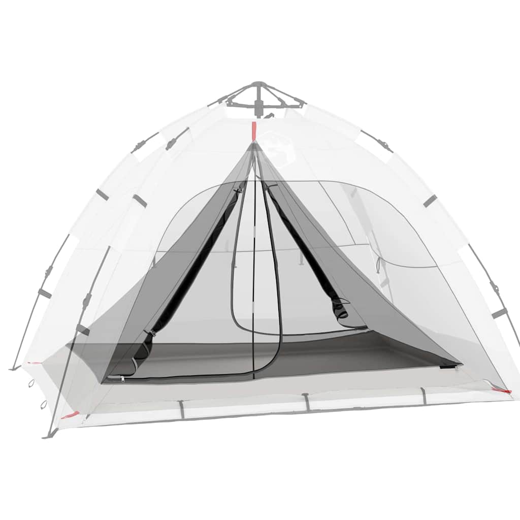 Innertält med tak med lagring Svart 240 x 160 x 133 cm Nät