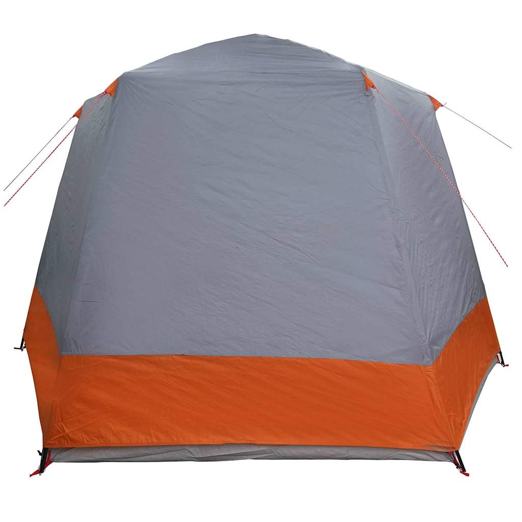 Campingtält Grå och orange 420 x 420 x 227 cm Polyester