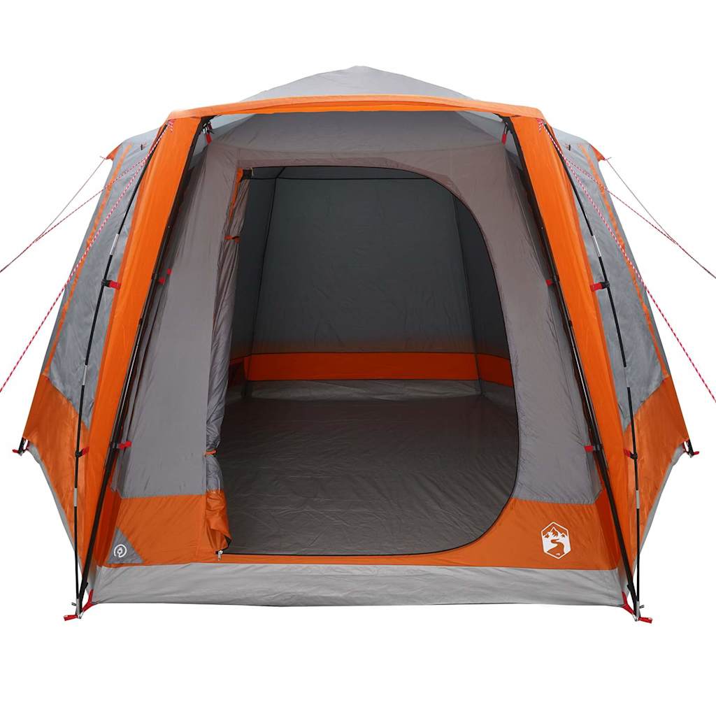 Campingtält Grå och orange 420 x 420 x 227 cm Polyester