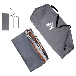 Baklucketält med tak Grå och orange 190 x 150 x 185 cm taffeta