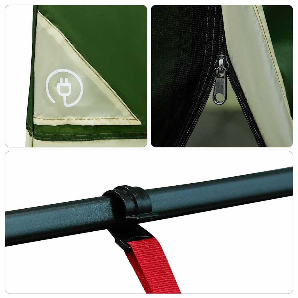 Innertält med tak med lagring Grön 280 x 220 x 176 cm taffeta