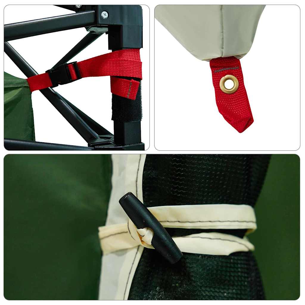 Innertält med tak med lagring Grön 280 x 220 x 176 cm taffeta