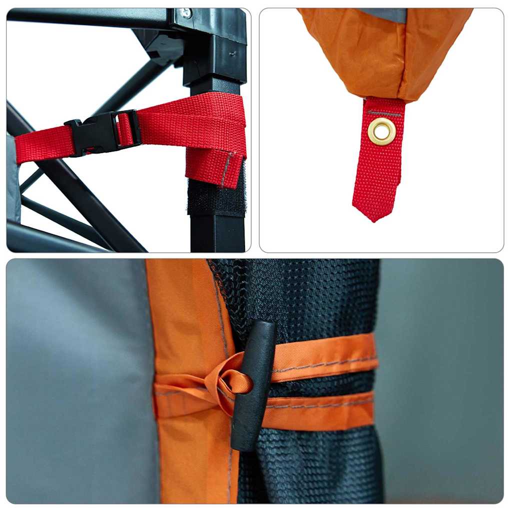 Innertält med tak Grå och orange 280 x 220 x 176 cm taffeta