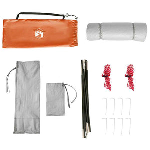 Innertält med tak Grå och orange 280 x 220 x 176 cm taffeta