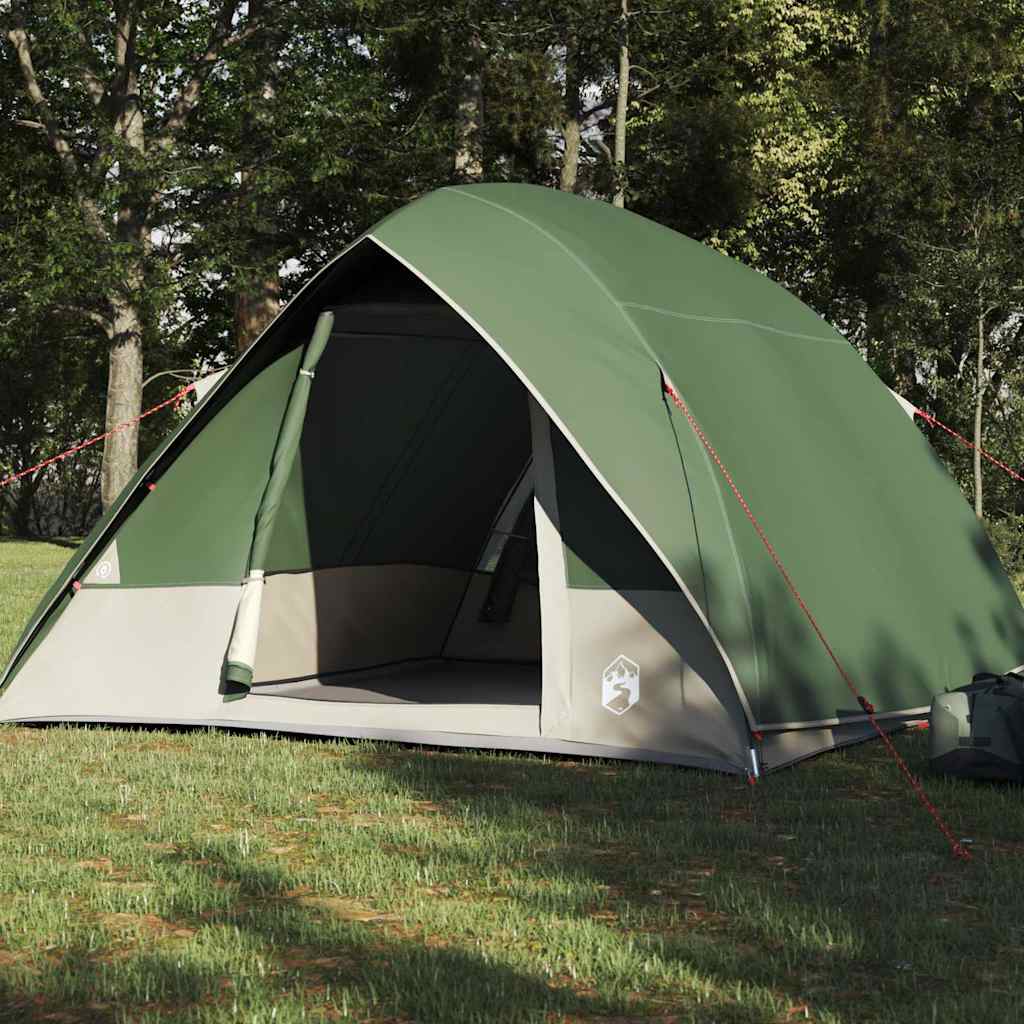 Campingtält med tak med lagring Grön 320 x 275 x 190 cm taffeta