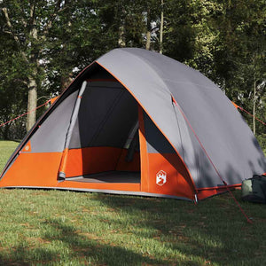 Campingtält med tak Grå och orange 320 x 275 x 190 cm taffeta