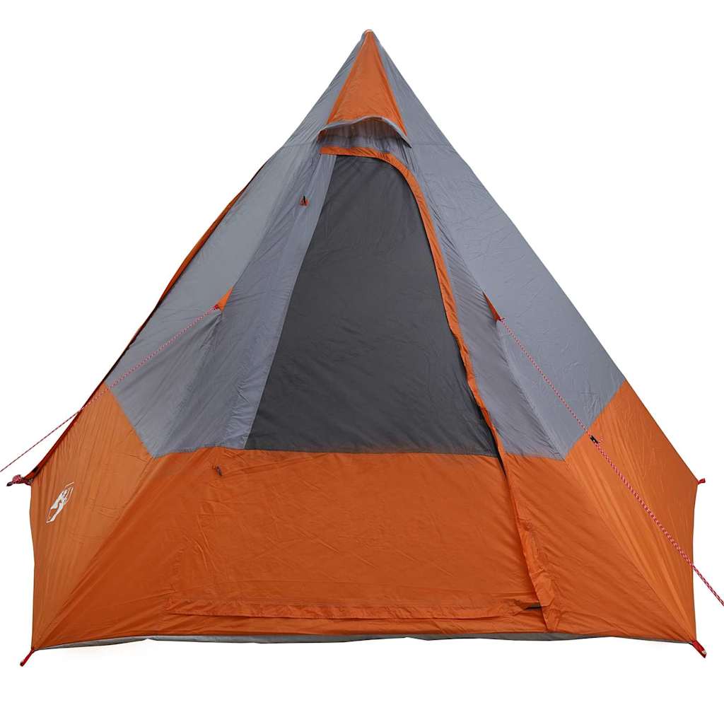 Campingtält med tak Grå och orange 482 x 360 x 227 cm taffeta