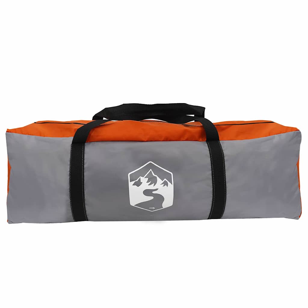 Campingtält med tak Grå och orange 223 x 163 x 130 cm taffeta