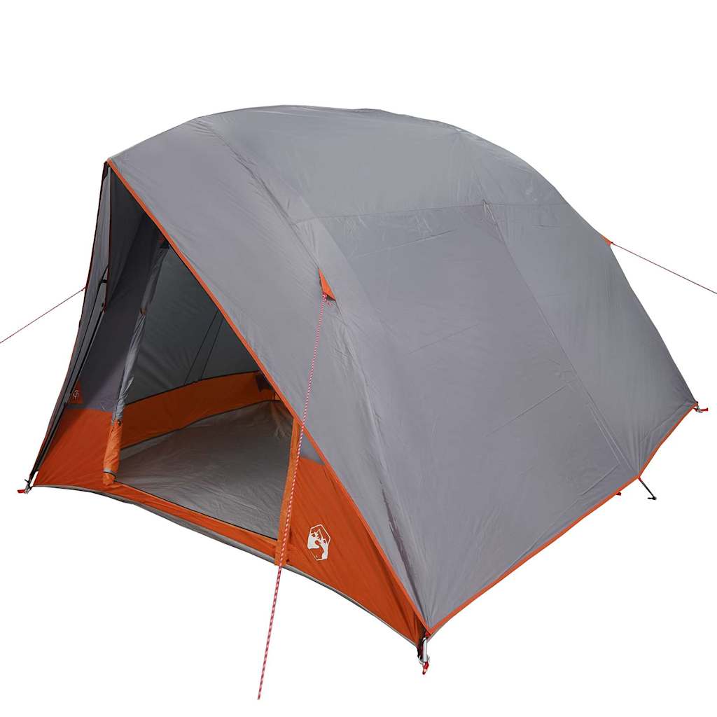 Campingtält med tak Grå och orange 275 x 230 x 140 cm taffeta