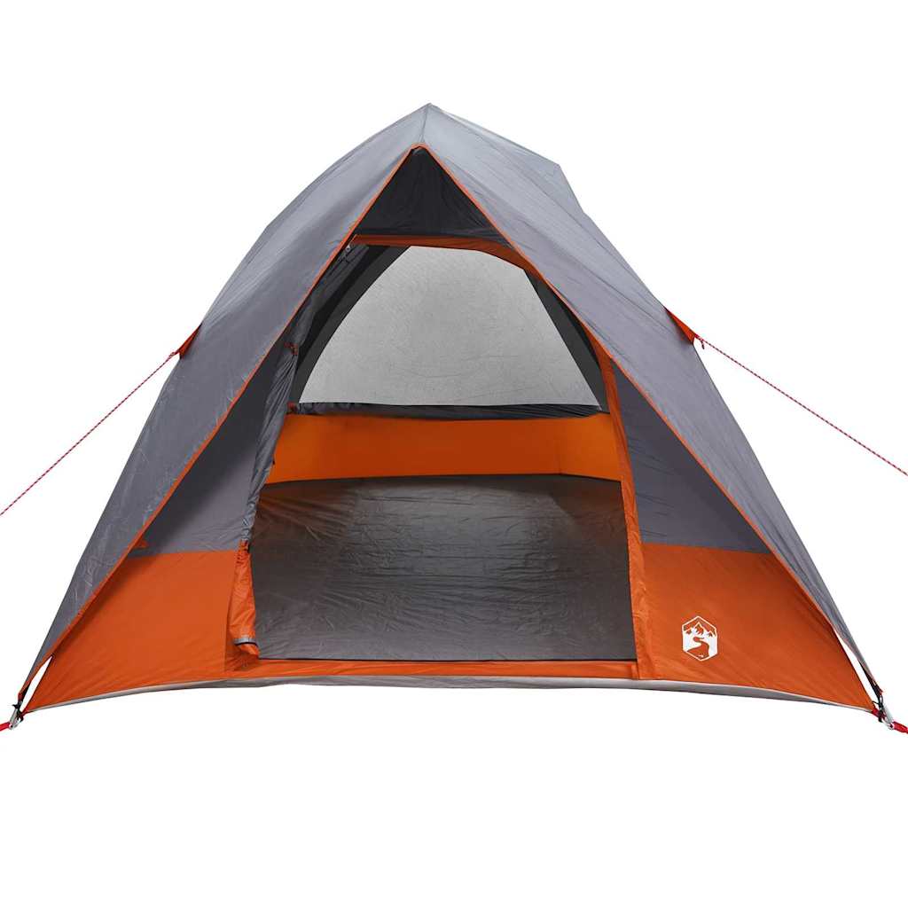 Campingtält med tak Grå och orange 275 x 230 x 140 cm taffeta