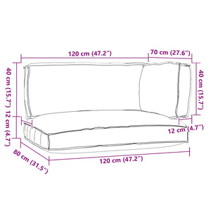 Pallkuddset 3 pcs Antracit Oxford Tyg