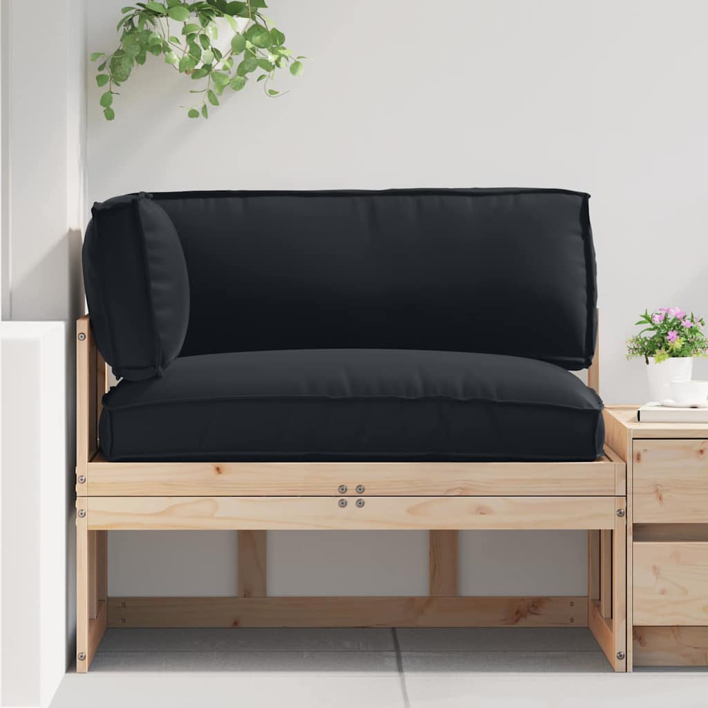 Pallkuddset 3 pcs Svart Oxford Tyg