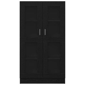 Bokskåp Svart Ek 82,5 x 30,5 x 150 cm Konstruerat trä