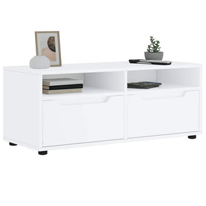 TV-bänk VISNES vit 100x40x38 cm konstruerat trä