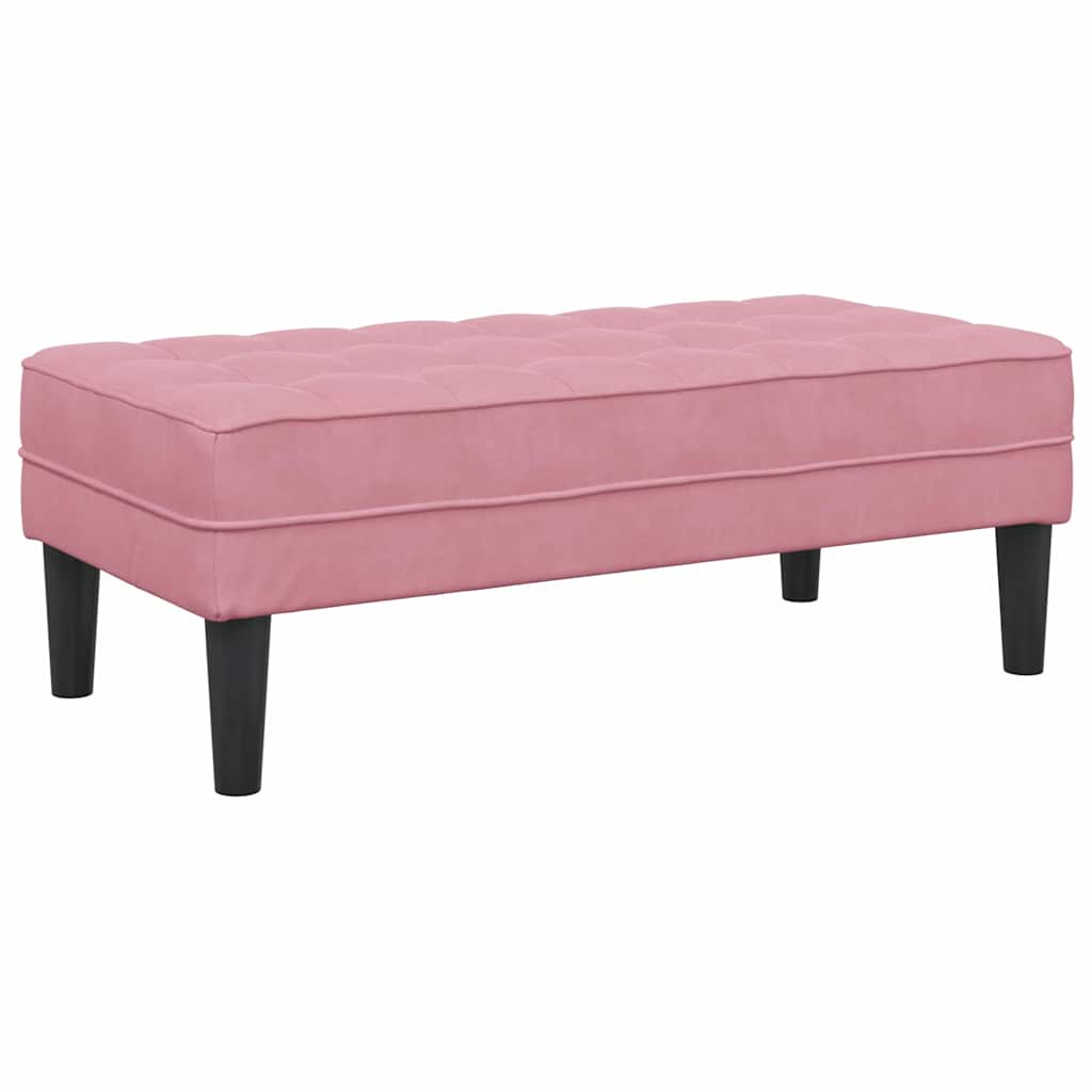 bänk med kudde Rosa 113 x 57 x 39 cm Sammet