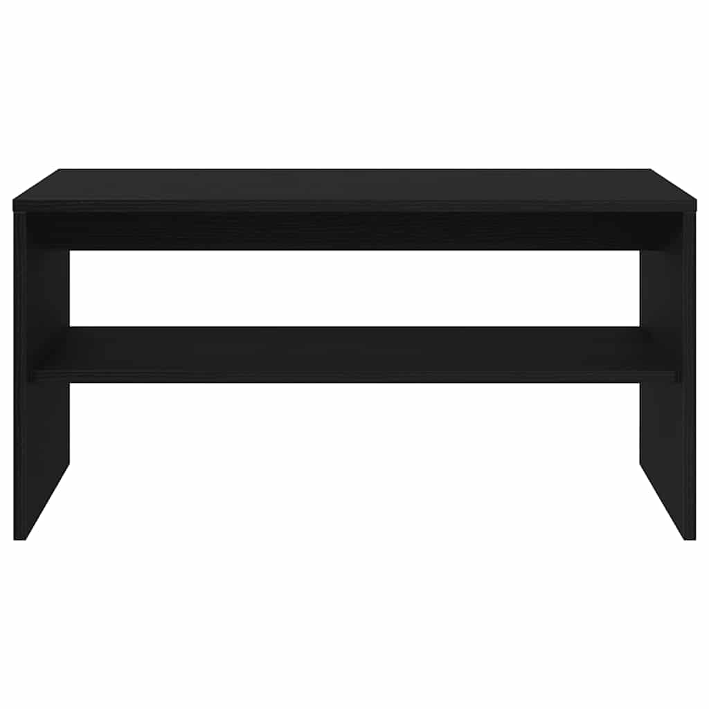 TV-bänk svart ek 80x40x40 cm konstruerat trä