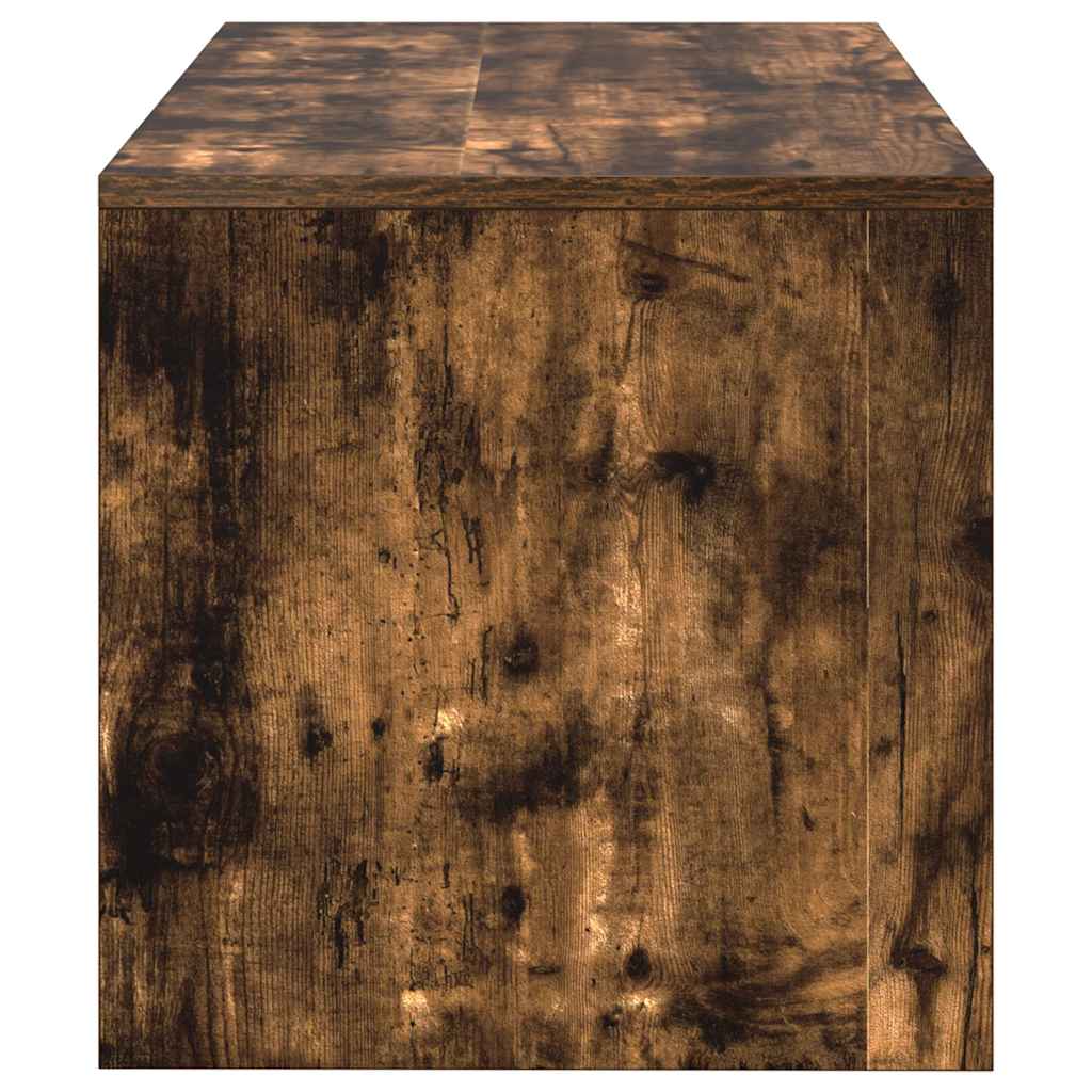 Tv-bänk rökfärgad ek 80x40x40 cm konstruerat trä