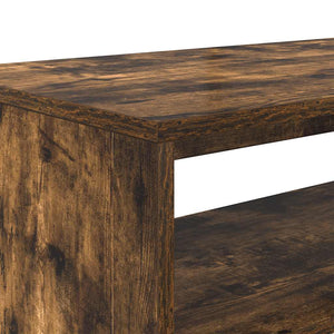 Tv-bänk rökfärgad ek 80x40x40 cm konstruerat trä