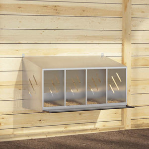 Kycklingholk med 4 fack galvaniserad silvermetall