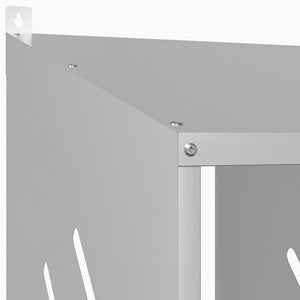 Kycklingholk med 3 fack galvaniserad silvermetall