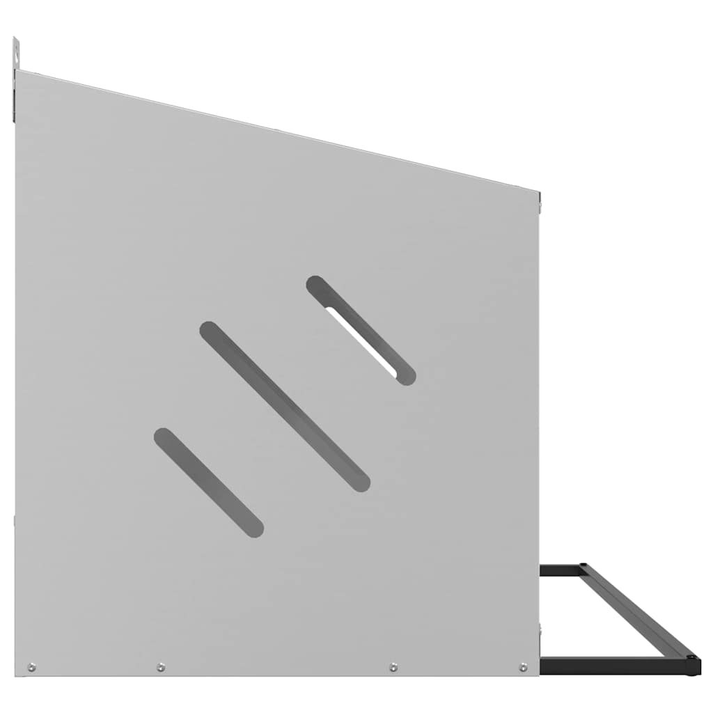 Kycklingholk med 2 fack galvaniserad silvermetall