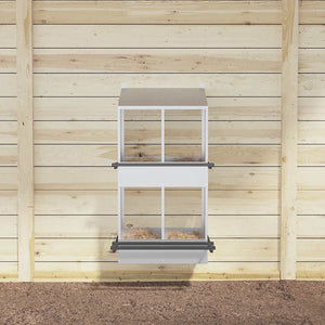 Kycklingholk med 4 fack galvaniserad silvermetall