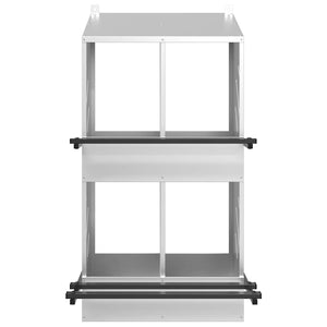 Kycklingholk med 4 fack galvaniserad silvermetall