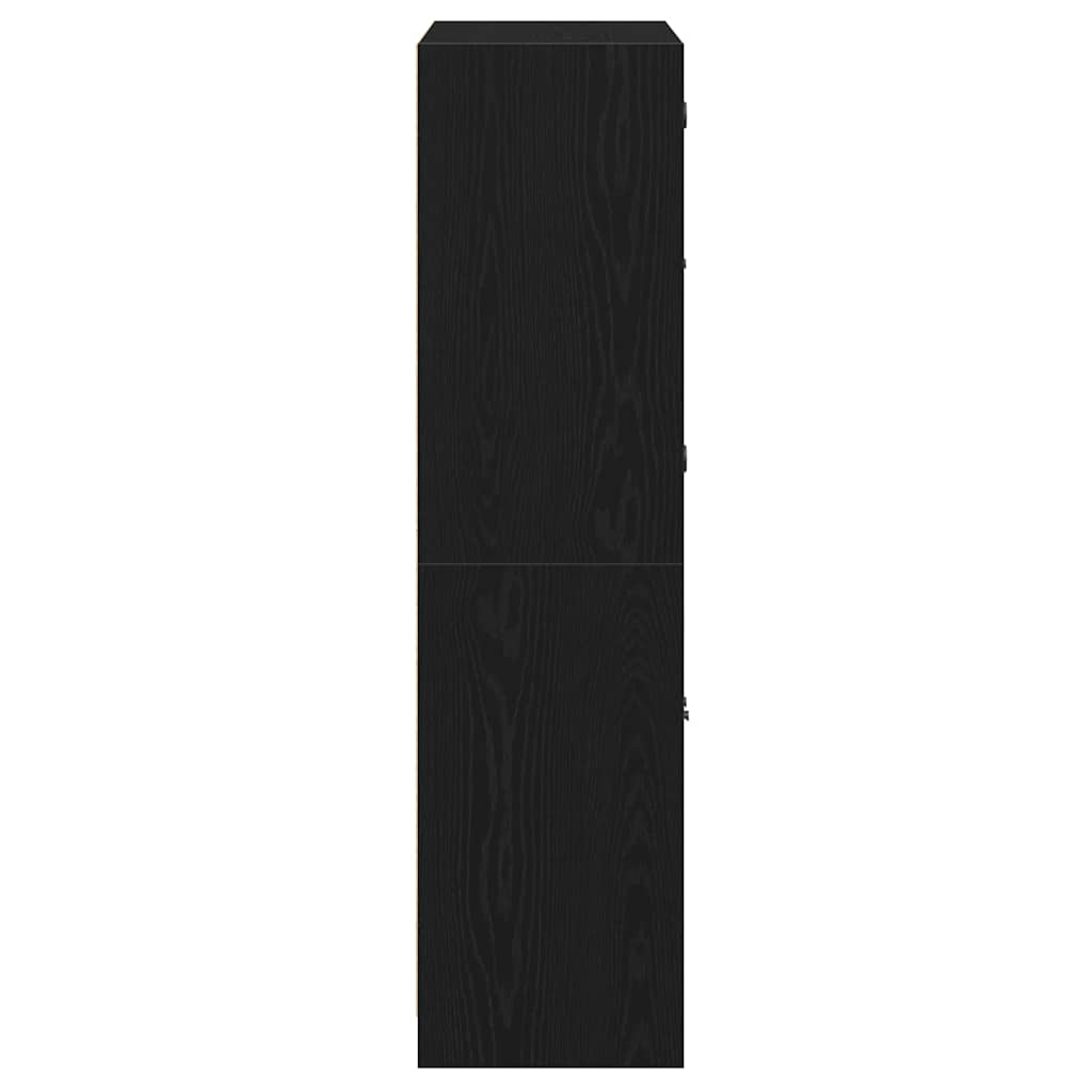 Skåp Svart 68 x 37 x 142 cm Konstruerat trä
