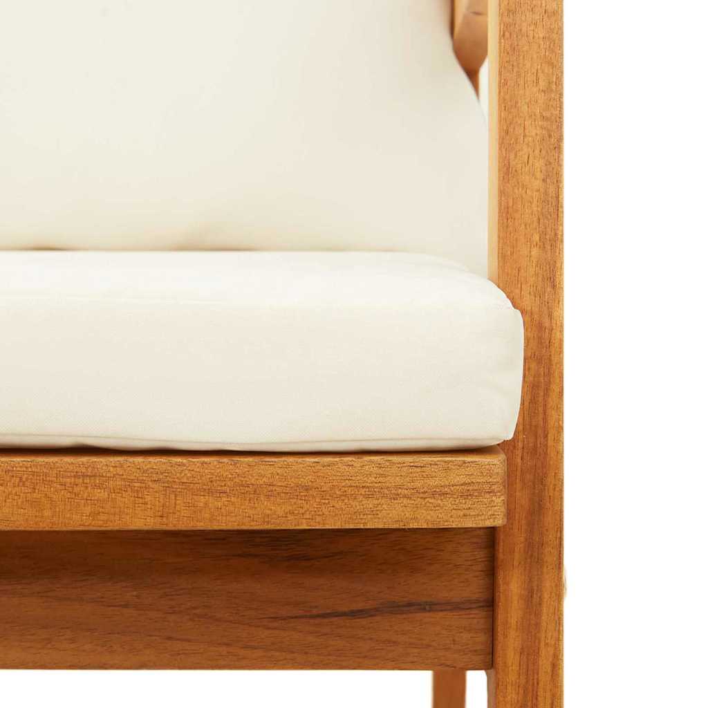 Trädgårdsbänk med kudde Olivenatur Massivt Akaciaträ